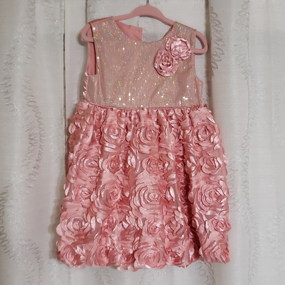 Pink sequenced dress